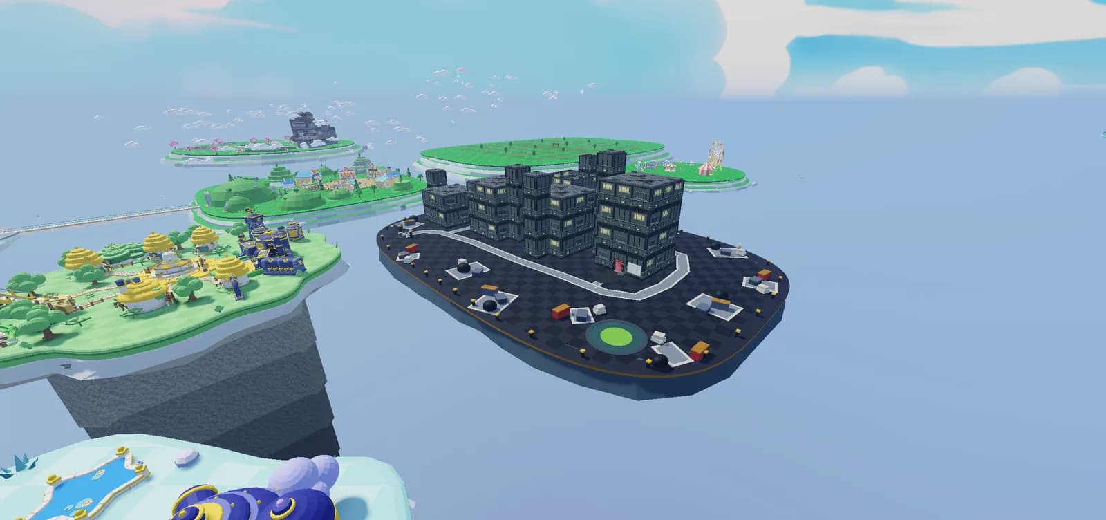 Cog HQ and its five towers.